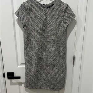 Zara Black and White Textured Mini Dress Size Small‎